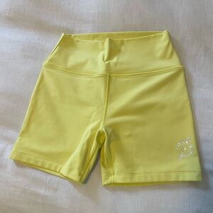 Yellow Women's Athletic Shorts